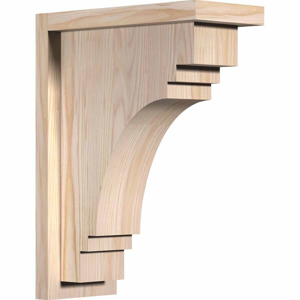 Ekena Millwork Pescadero Smooth Corbel w/Backplate, Douglas Fir, 5 1/2"W x 12"D x 16"H COR06X12X16PEC01SDF - main